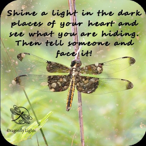 Shine a light in the dark places of your heart