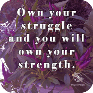 Own your struggle and you will own your strength