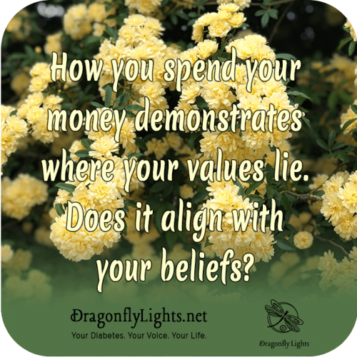 How you spend your money demonstrates your values