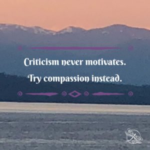 Criticism never motivates