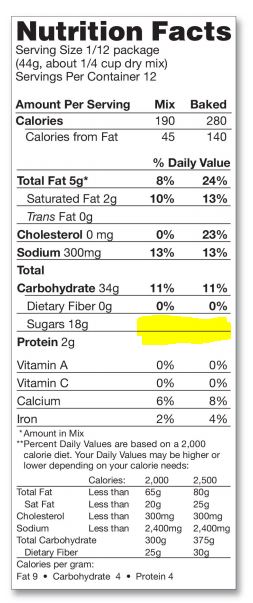 Nutrition Facts Food Label